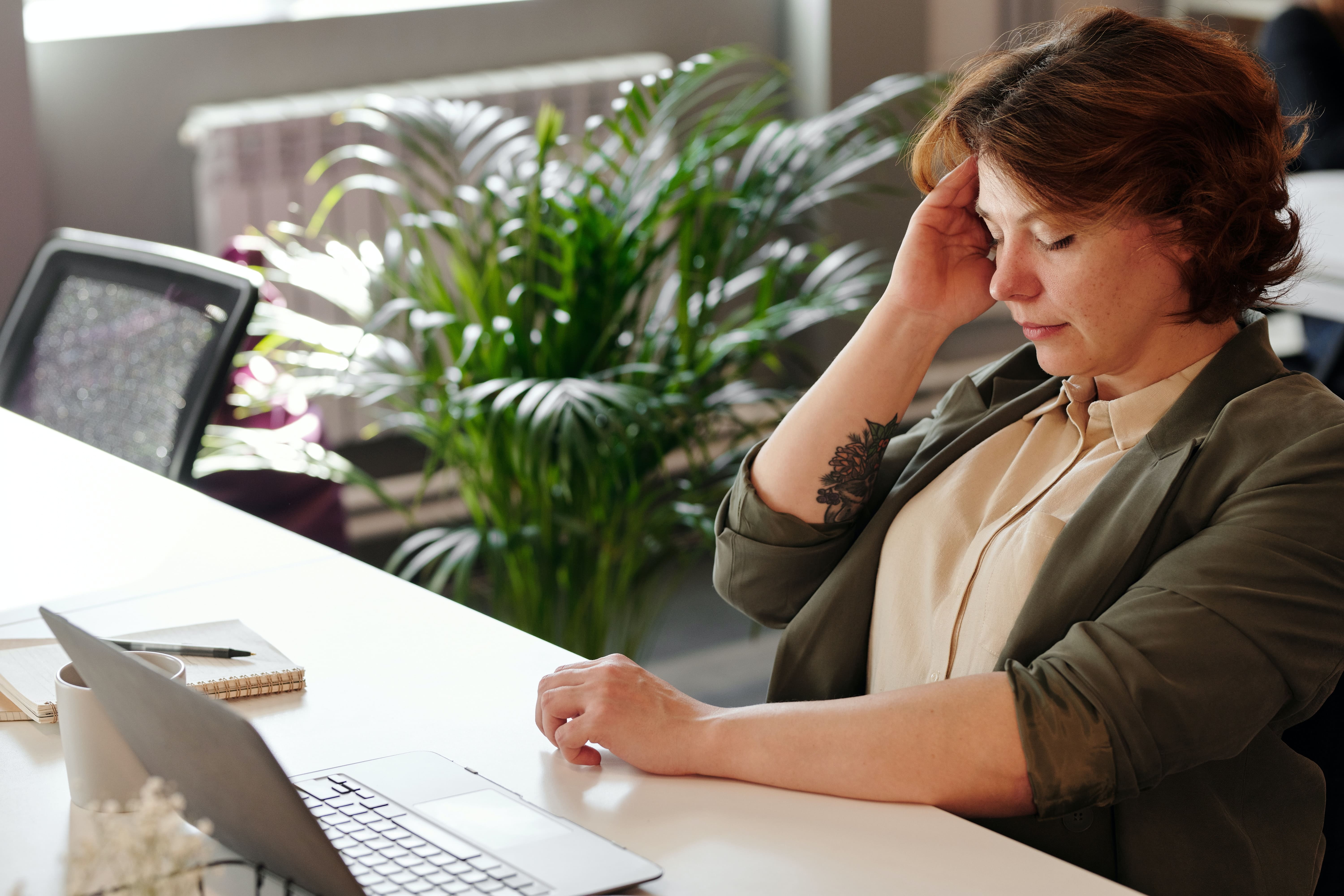 Stressed employee